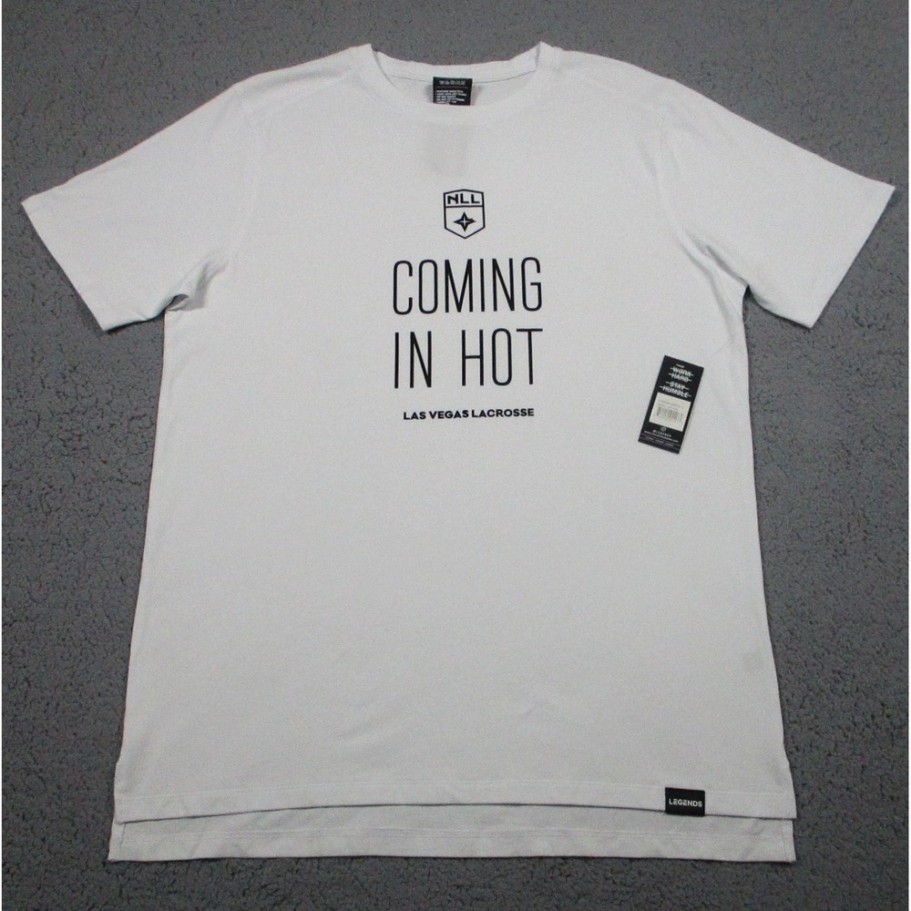 Legends Shirt Mens Large White NLL Coming In‎ Hot Las Vegas Lacrosse Graphic Tee